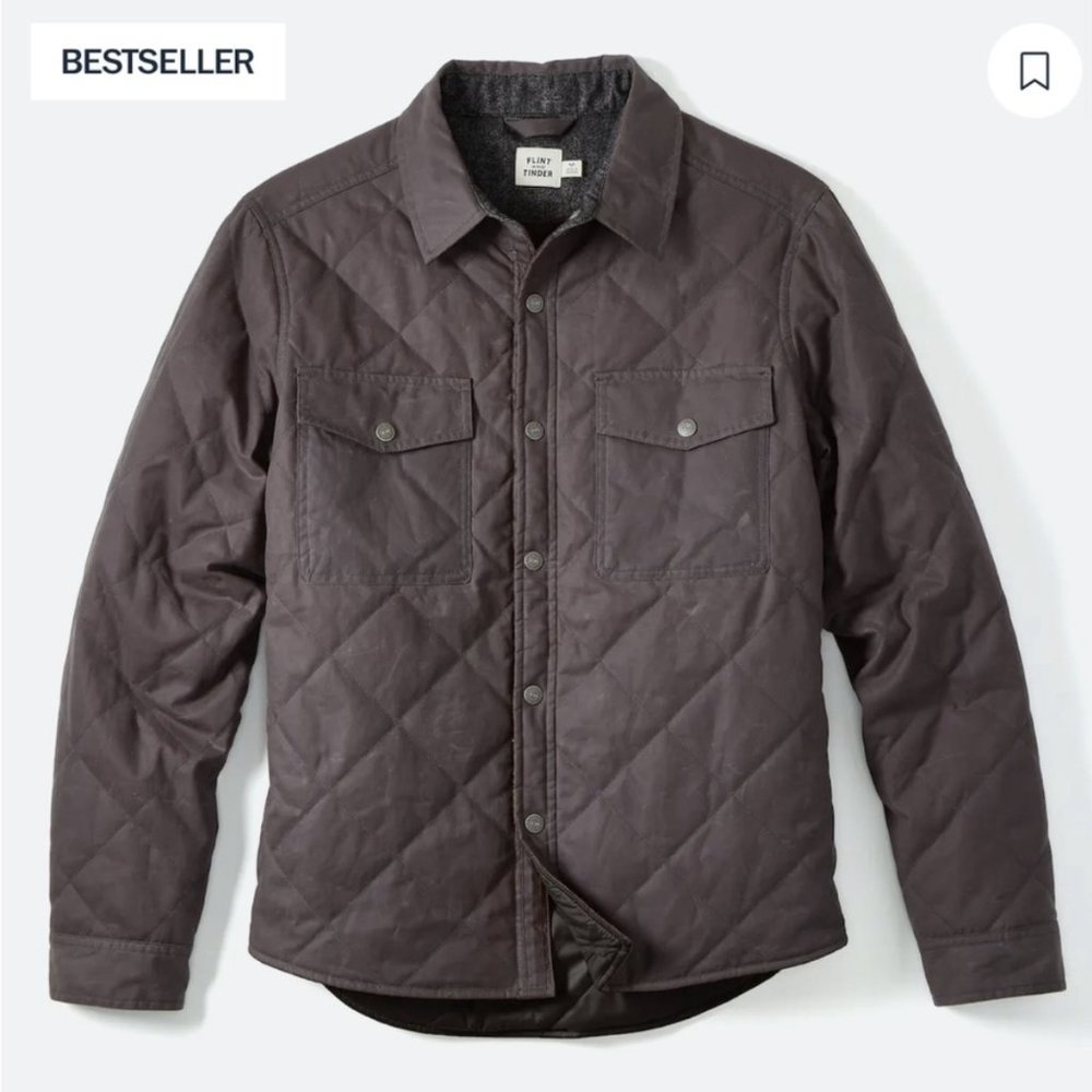 *Like new* Flint and Tinder Quilted Waxed Shirt Jacket